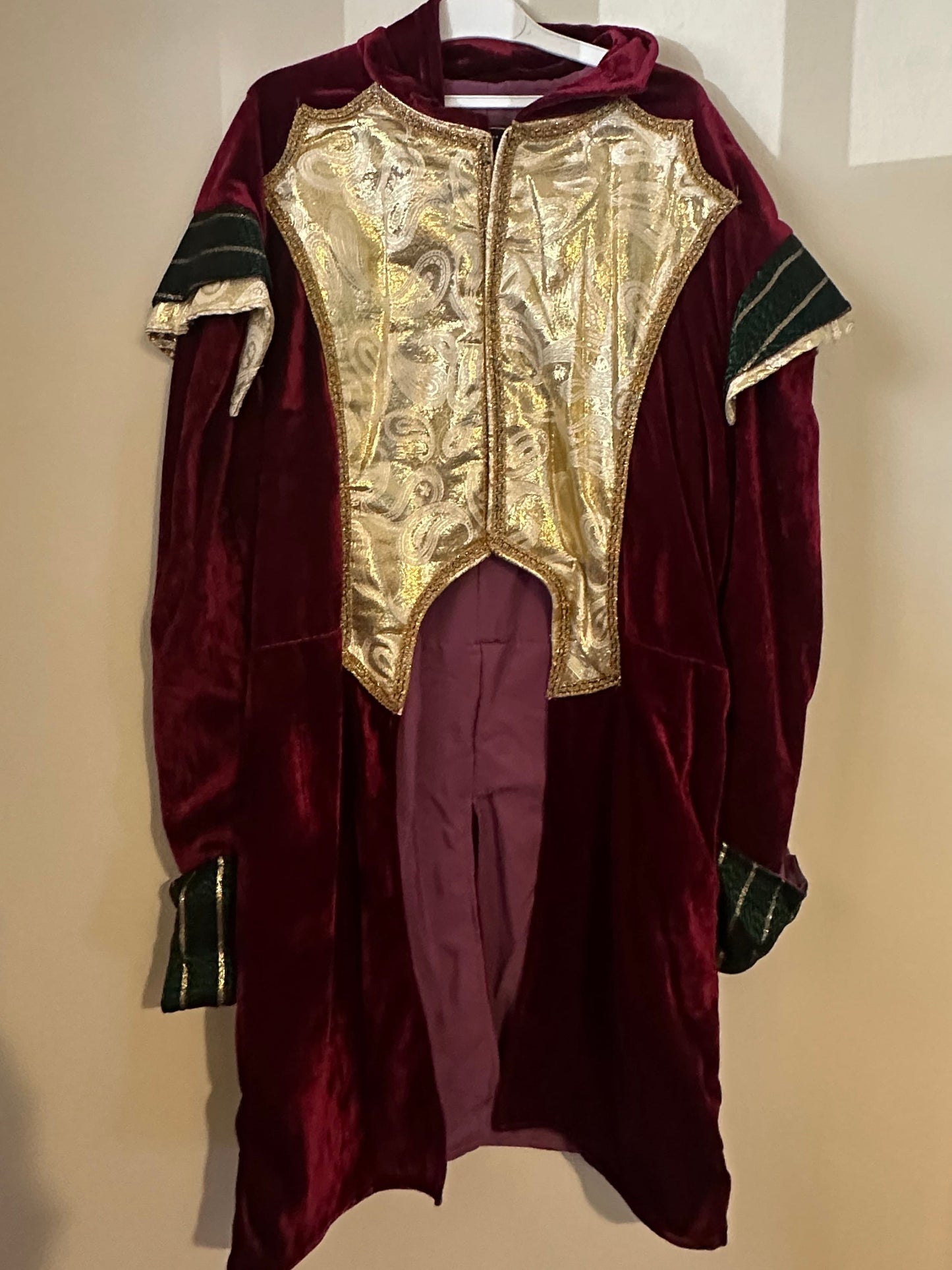 Christmas Burgundy Elf Costume - Adult Male