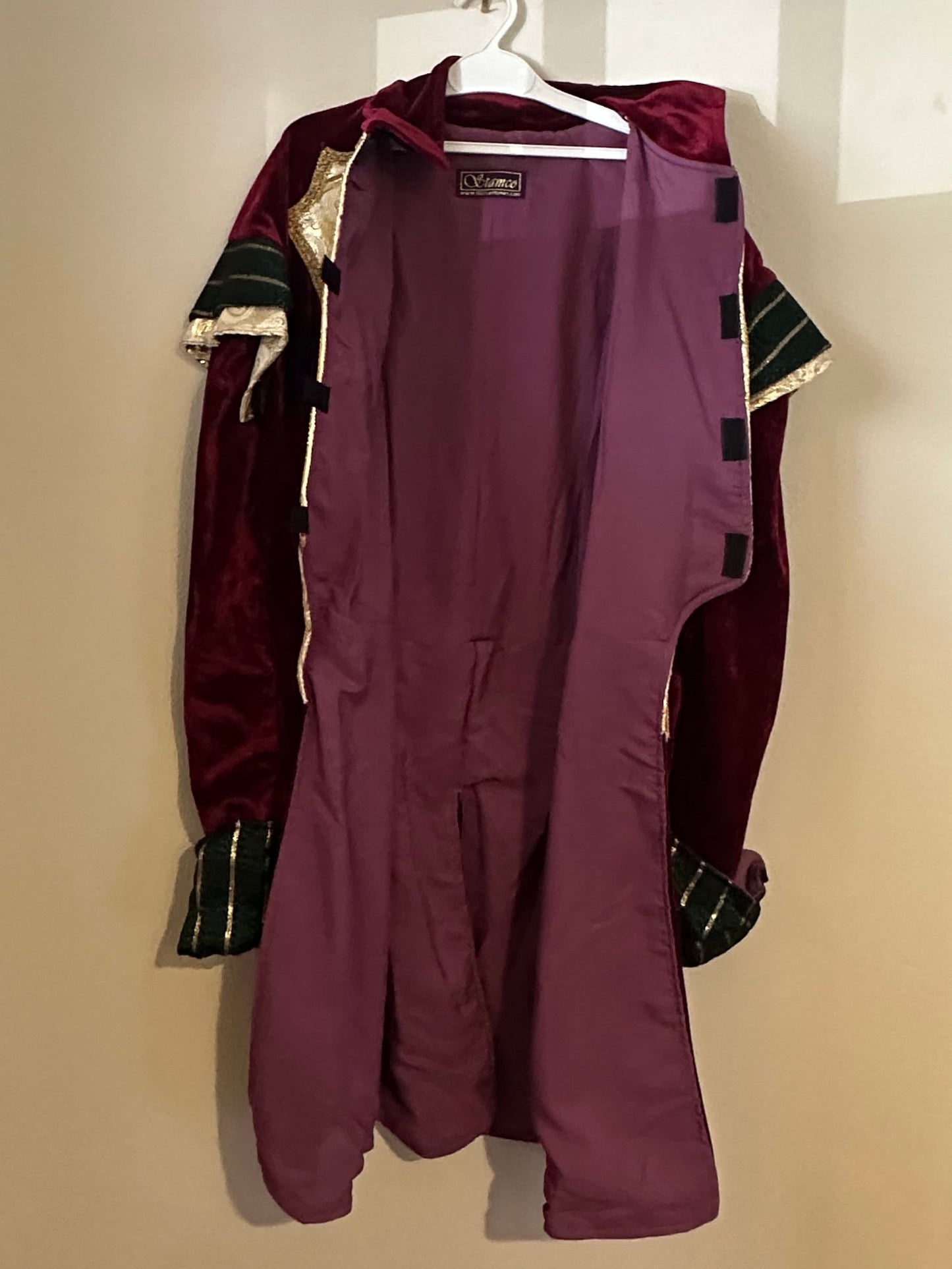 Christmas Burgundy Elf Costume - Adult Male