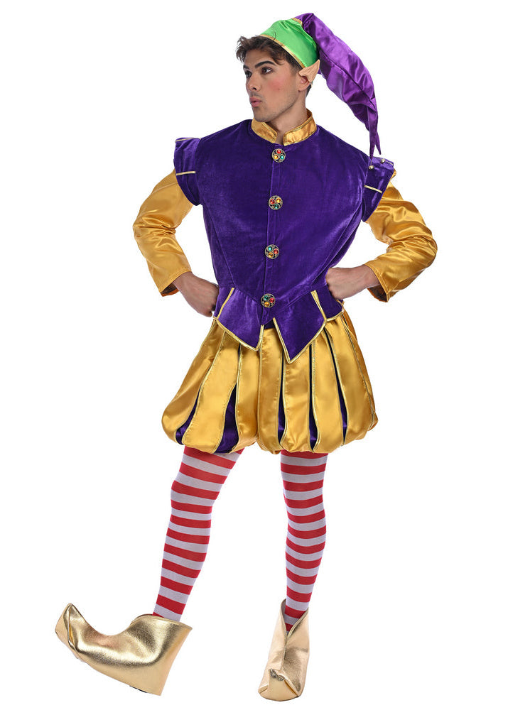 Christmas Purple Elf Costume - Adult Male