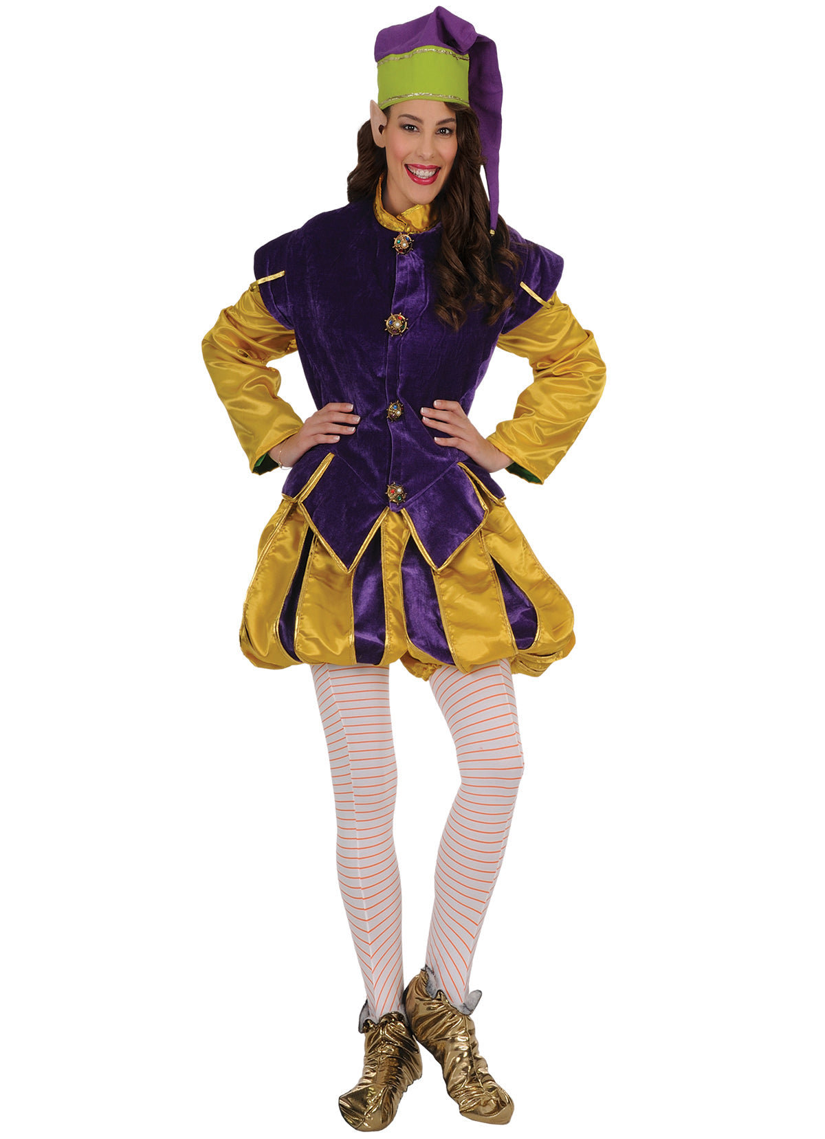 Christmas Purple Elf Costume - Adult Woman