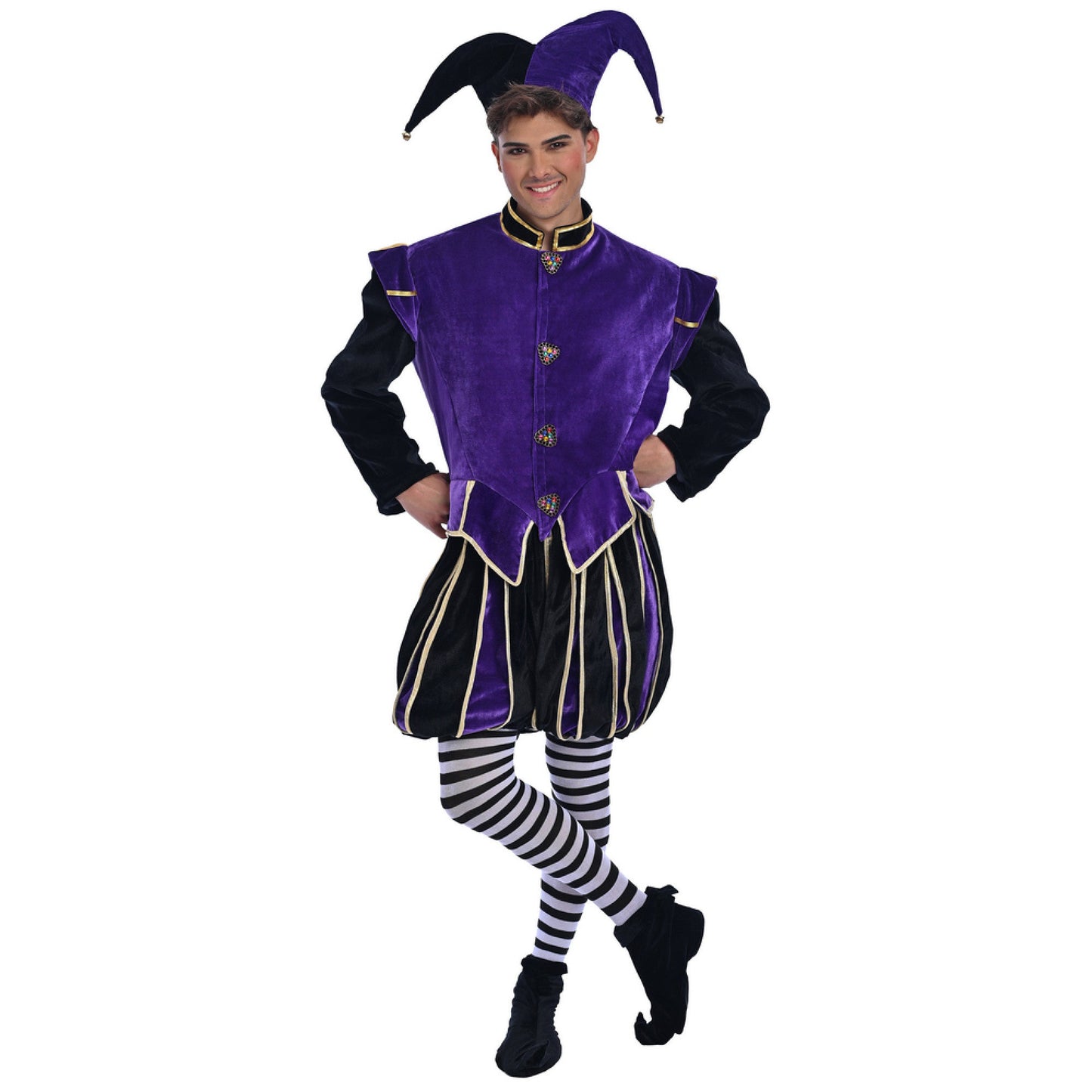Christmas Purple Velvet Elf Costume - Adult Male