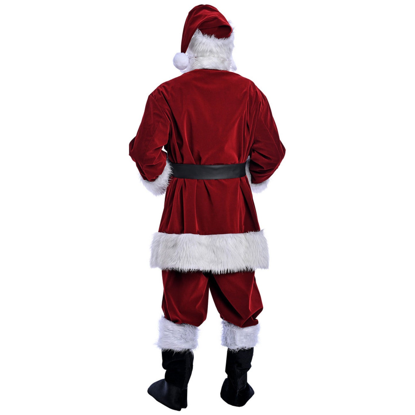 Christmas Burgundy Santa Claus Costume - Adult Male