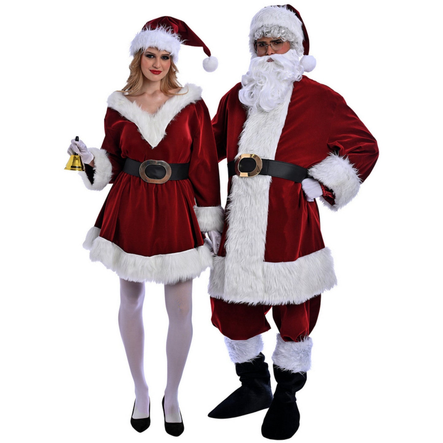 Christmas Burgundy Santa Claus Costume - Adult Male