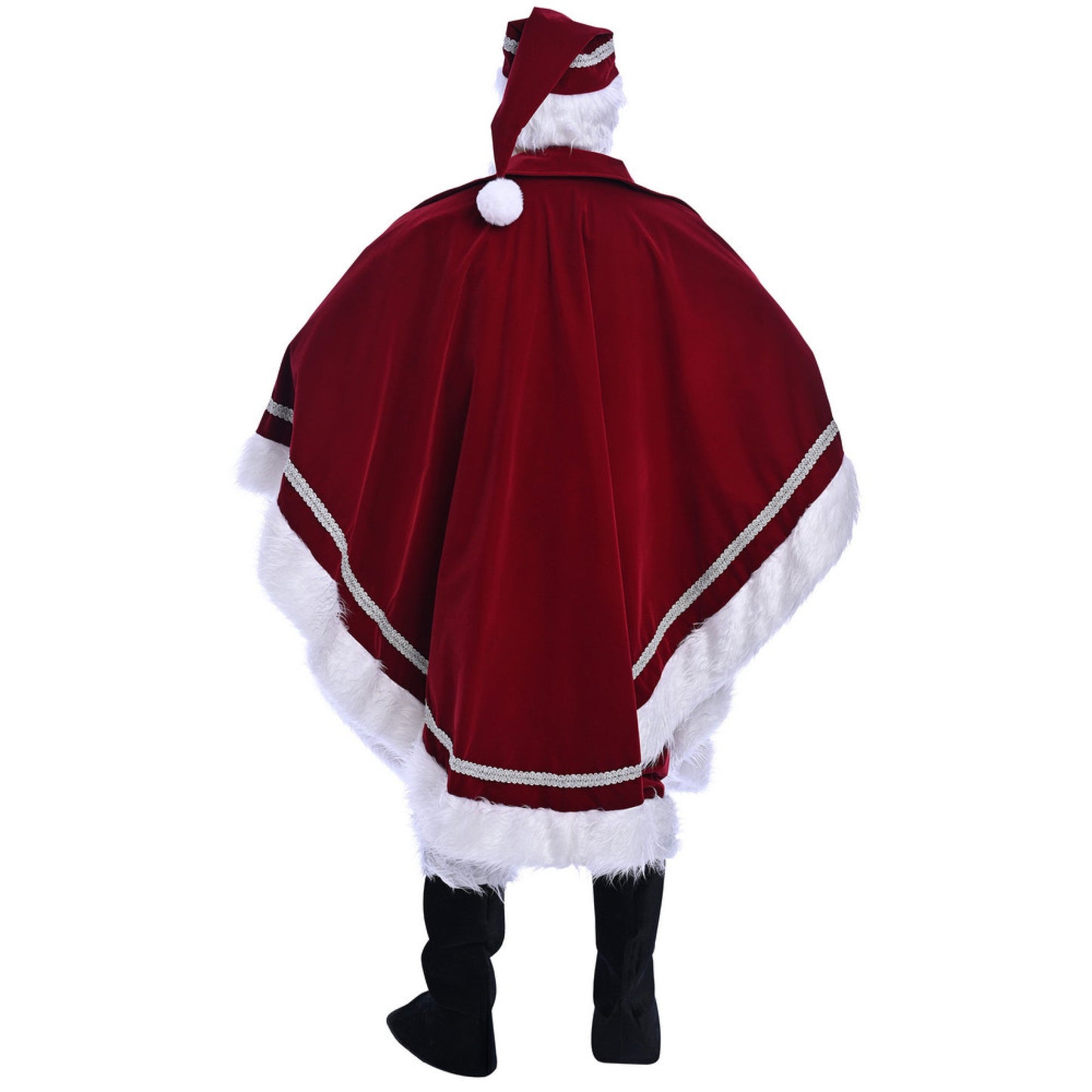 Christmas Burgundy Santa Claus Costume - Adult Male