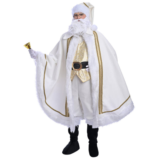 Christmas Gold-White Santa Claus Costume - Adult Male