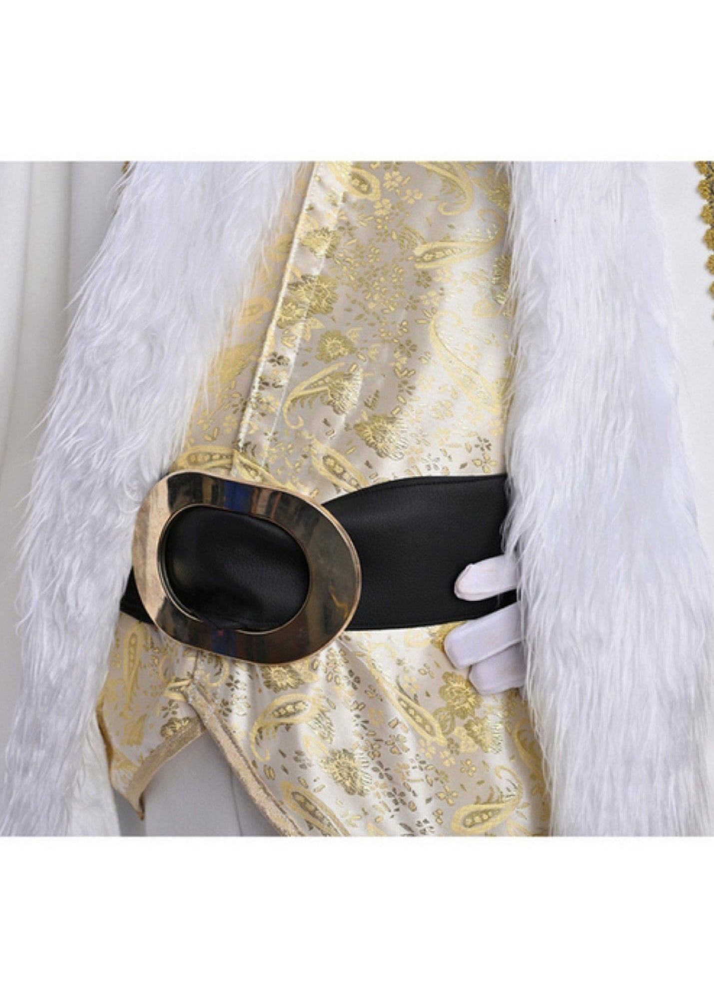 Christmas Gold-White Santa Claus Costume - Adult Male
