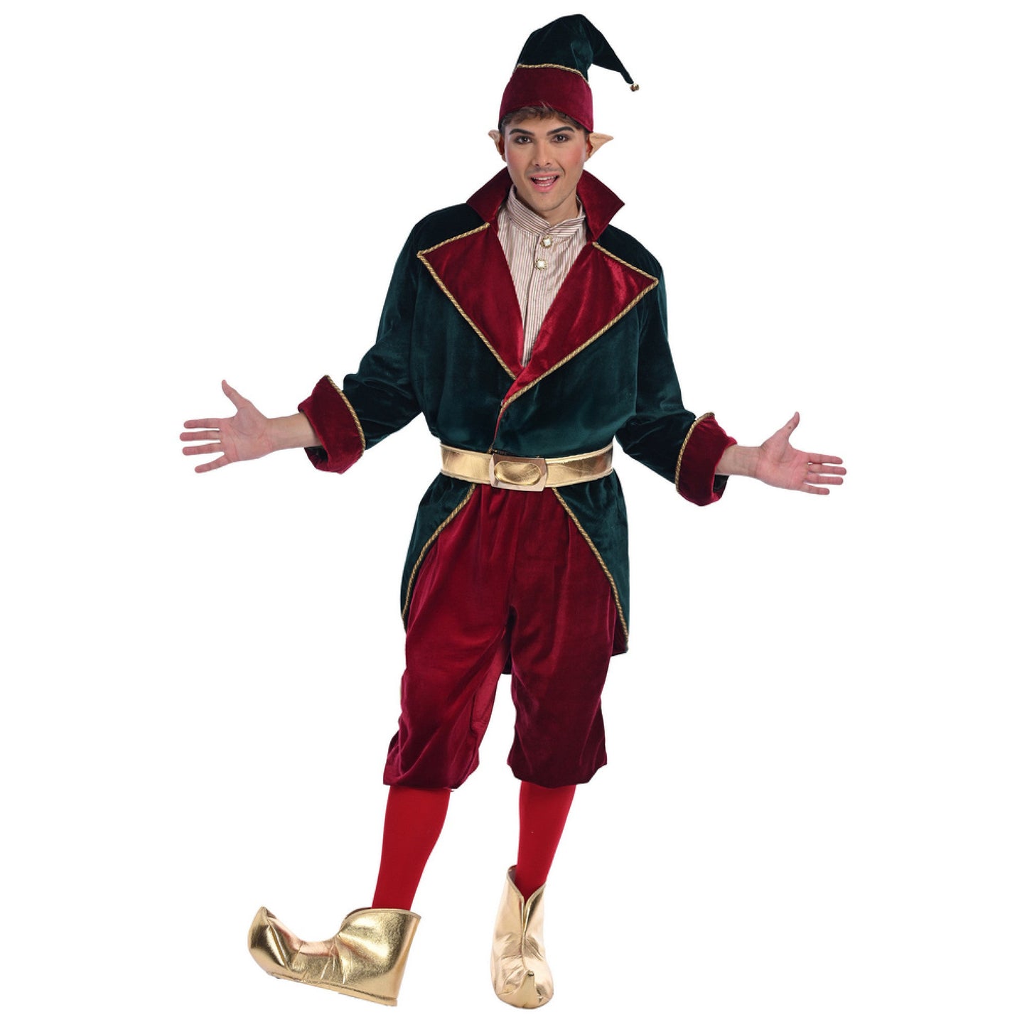 Christmas Velvet Elf Tuxedo Costume - Adult Male