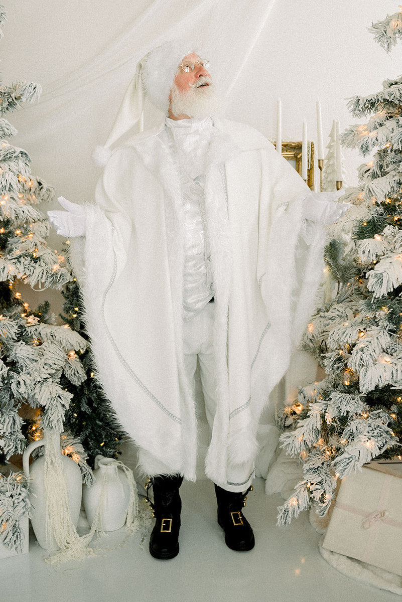 Christmas White Santa Claus Costume - Adult Male