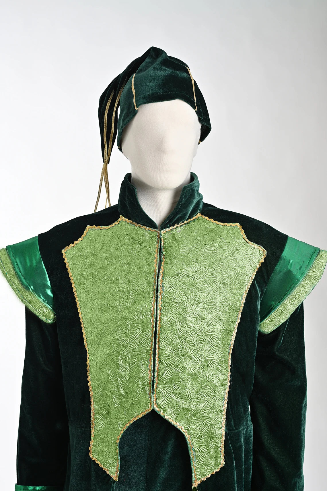 Christmas Elf Costume Deluxe Green - Adult Male