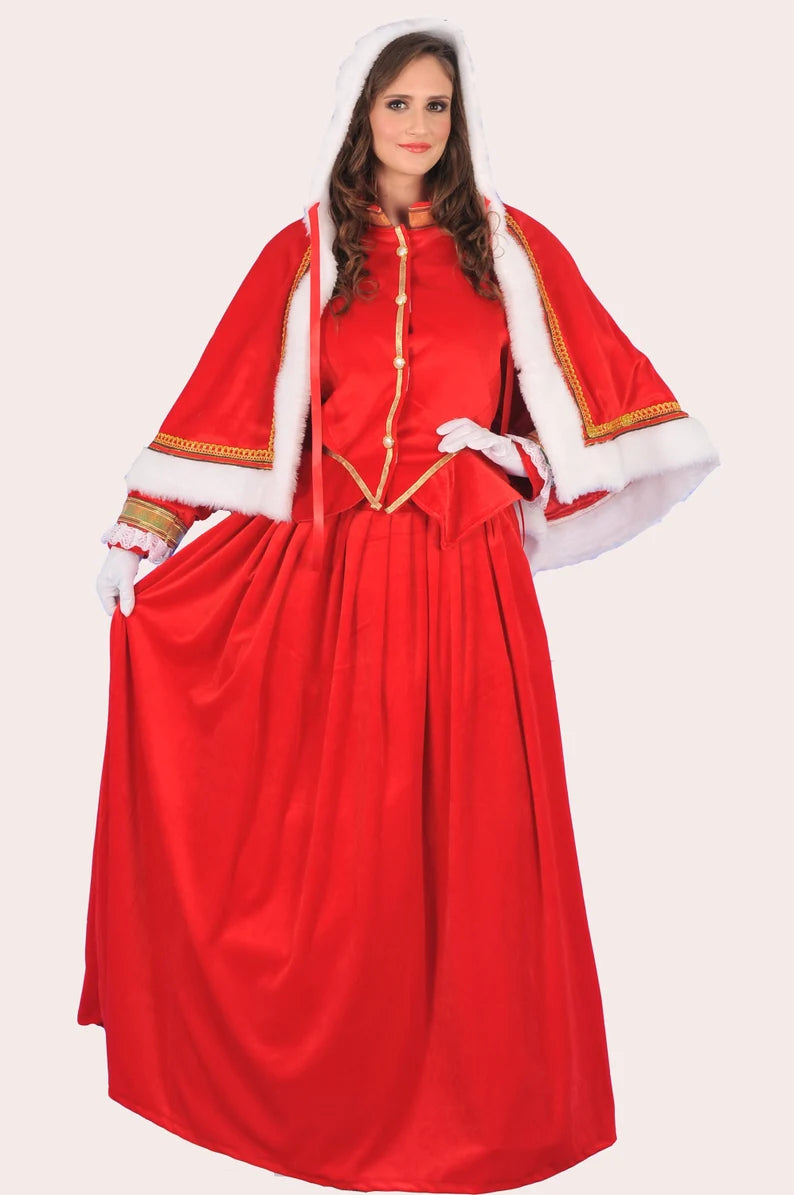 Christmas Mrs. Claus Deluxe Costume - Adult Woman