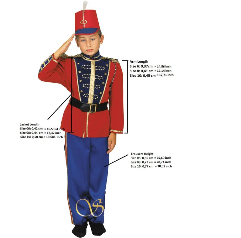 Christmas Drummer Costume (Blue and Red) - Child