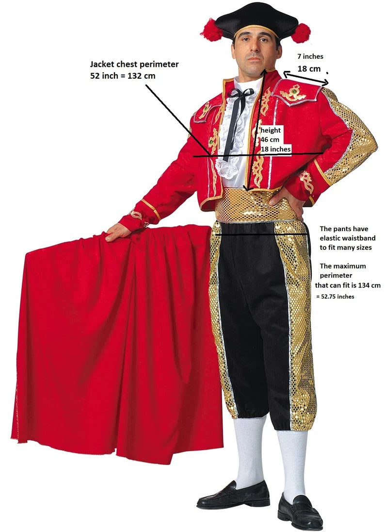 Torero Bull FIghter Costume - Adult Male