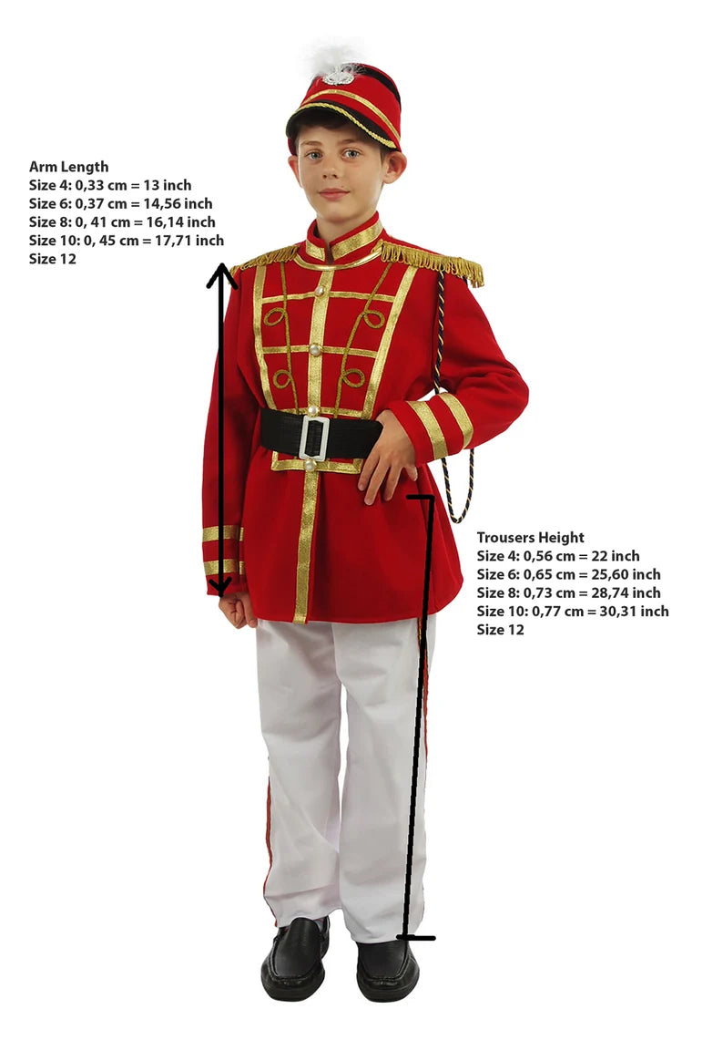 Christmas Drummer Costume (White and Red) - Child