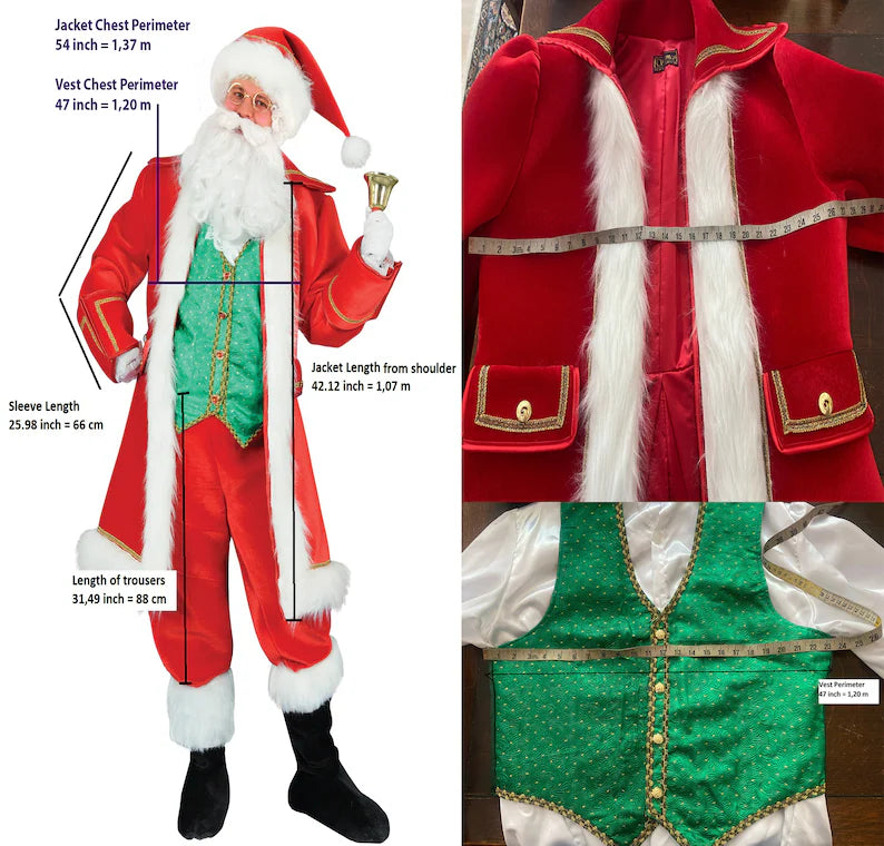 Christmas Santa Claus Costume - Adult Male