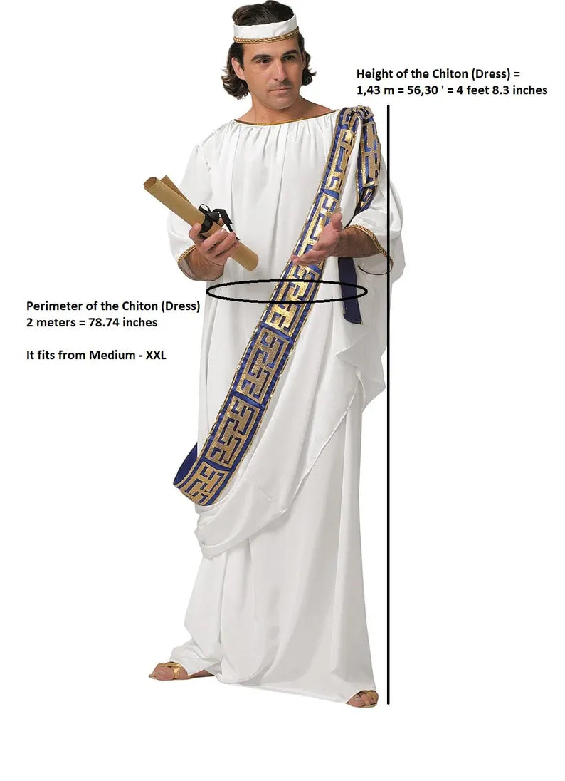 Ancient Greek Man Costume - Style 1 - Adult Male